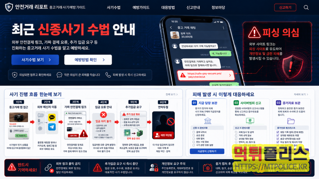 중고거래 피싱사이트 사기 주의: 2026년 최신 신종사기 수법 안내 2 중고거래 사기 주의보
