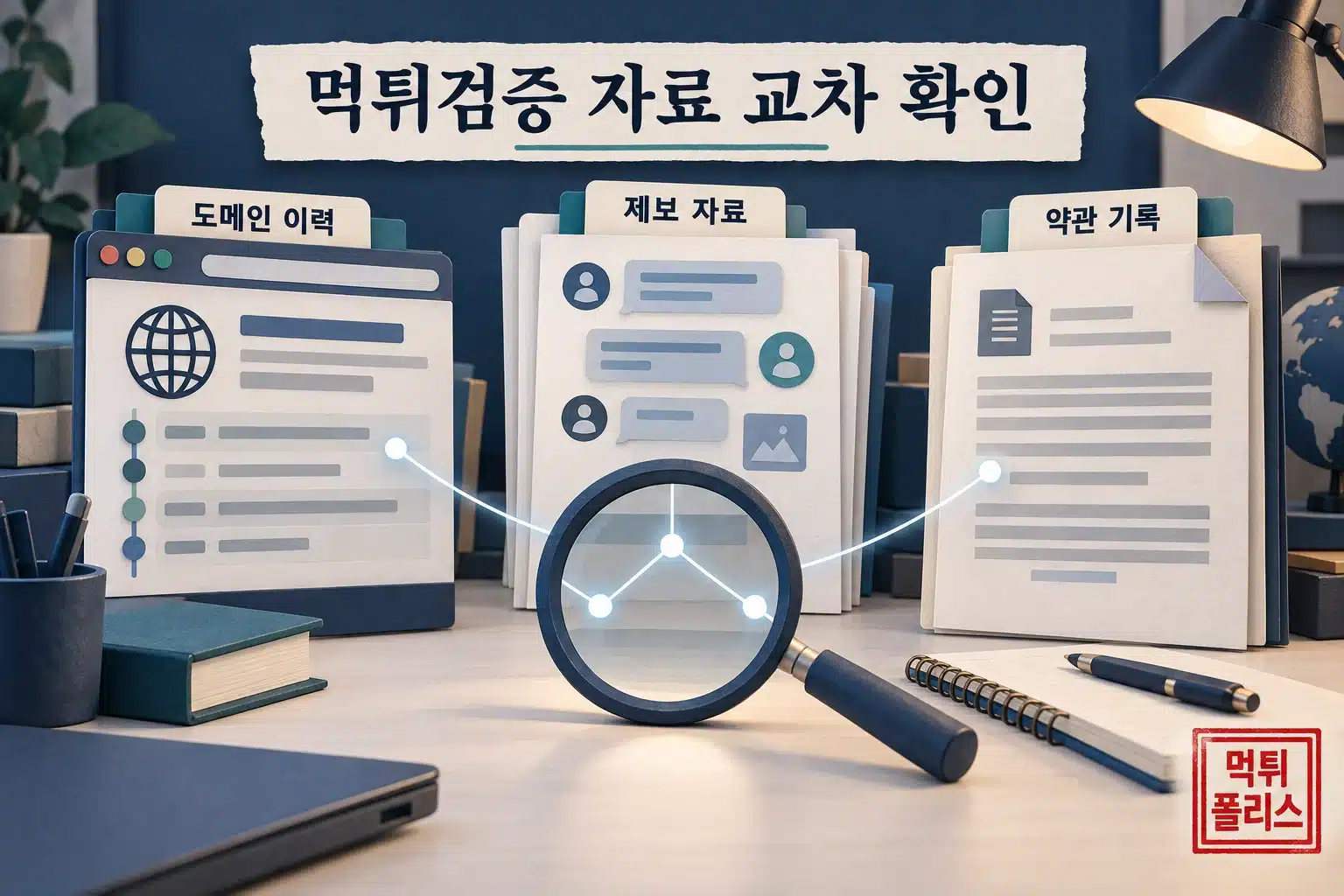 토토사이트 정보 · 먹튀검증 · 안전놀이터 · 메이저사이트 · 스포츠토토 커뮤니티 2 도메인 이력, 제보 자료, 약관 기록을 대조하는 먹튀검증 자료 확인 그림