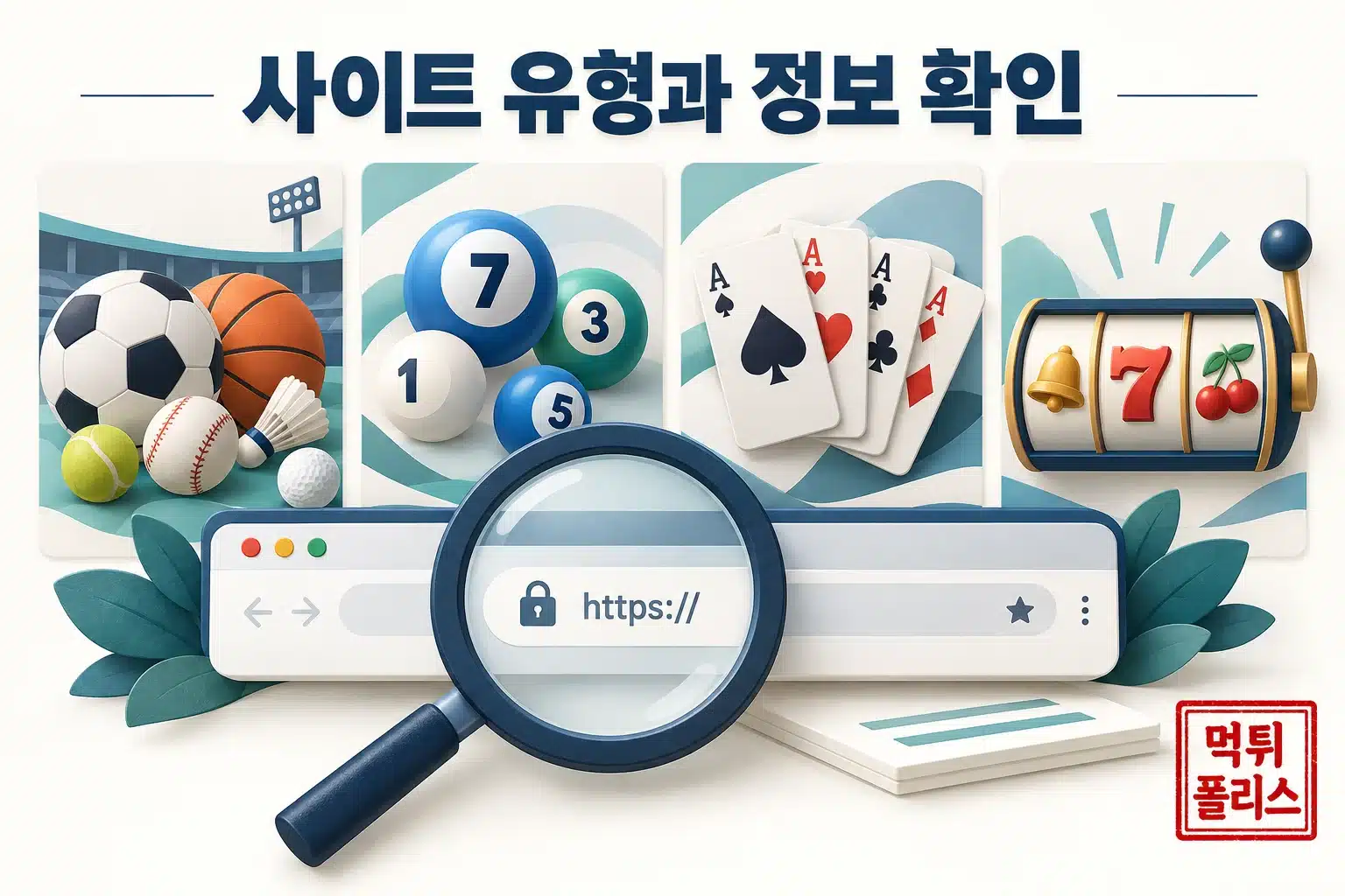 토토사이트 정보 · 먹튀검증 · 안전놀이터 · 메이저사이트 · 스포츠토토 커뮤니티 1 스포츠·미니게임·카지노·슬롯 유형과 사이트 주소 확인을 나타낸 그림